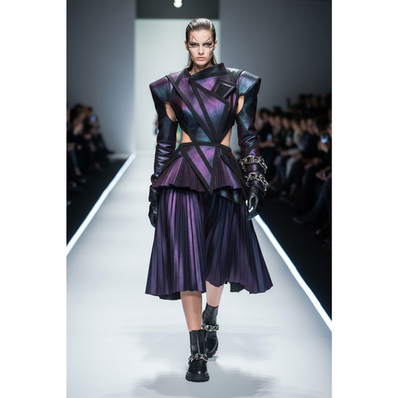 NEW Michael Kors Scarlett Black Leather Silver Chain Detail Boots Sz 7 Lug Sole - Picture 12 of 12